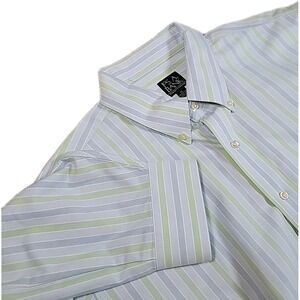 Jos.A.Bank Traveler's Collection Men's XL Shirt Button Down PASTEL Striped POCKE